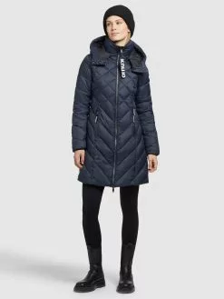 Khujo Manteaux De Mi-saison Manteau Mi-saison Aneth Femme Bleu Marine -Khujo Soldes Boutique a81b17579e1c33cd94aa062d202504d2