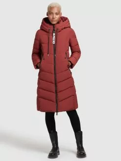 Khujo Manteaux Dhiver Manteau D’hiver Ayleena Femme Rouge Rouille -Khujo Soldes Boutique aa864292a0d7a2991aa270eefe50770f