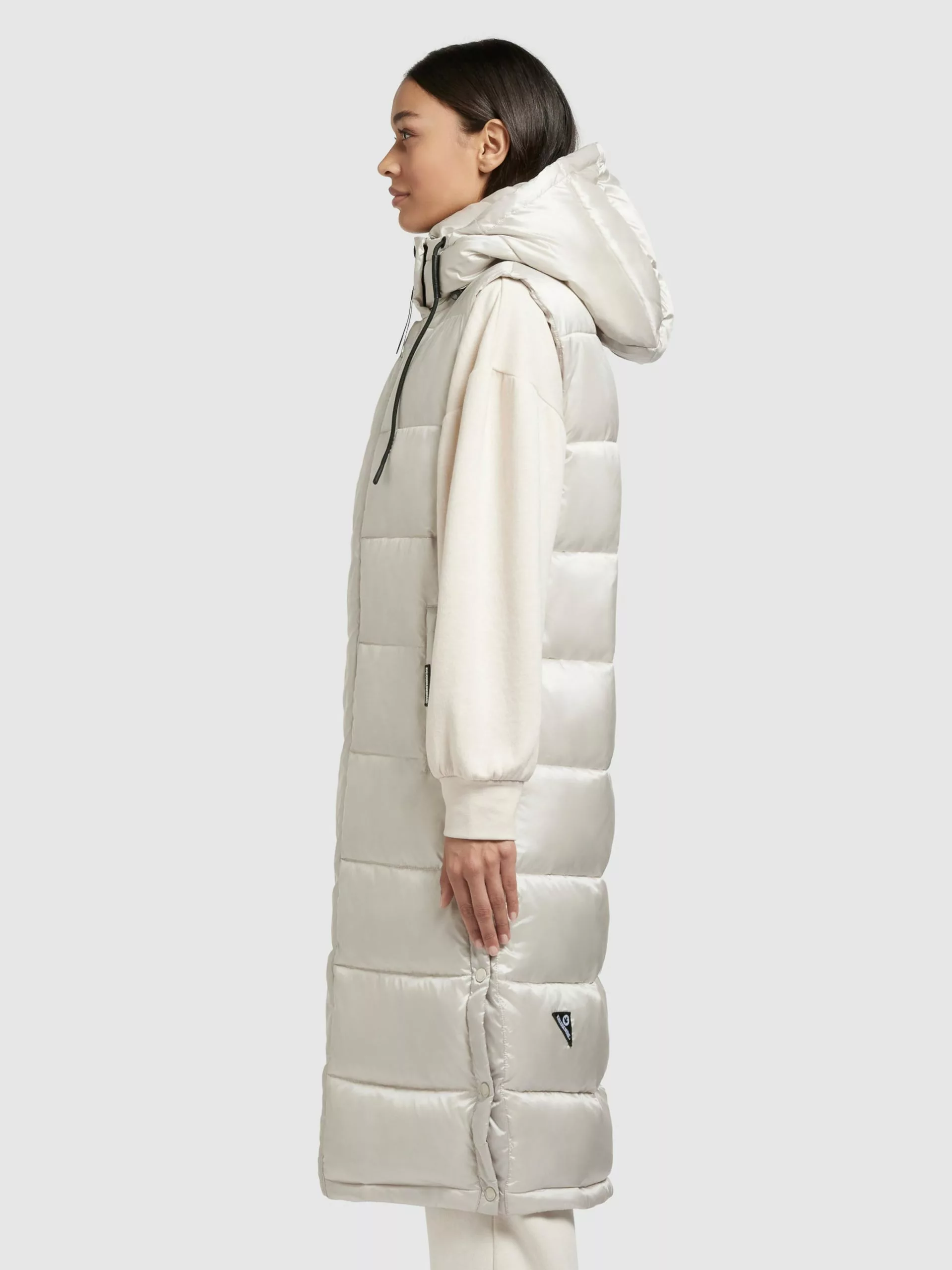 Khujo Vestes Sans Manches Gilet Tourin Femme Blanc Perle 7 Khujo Vestes Sans Manches Gilet Tourin Femme Blanc Perle – Image 5