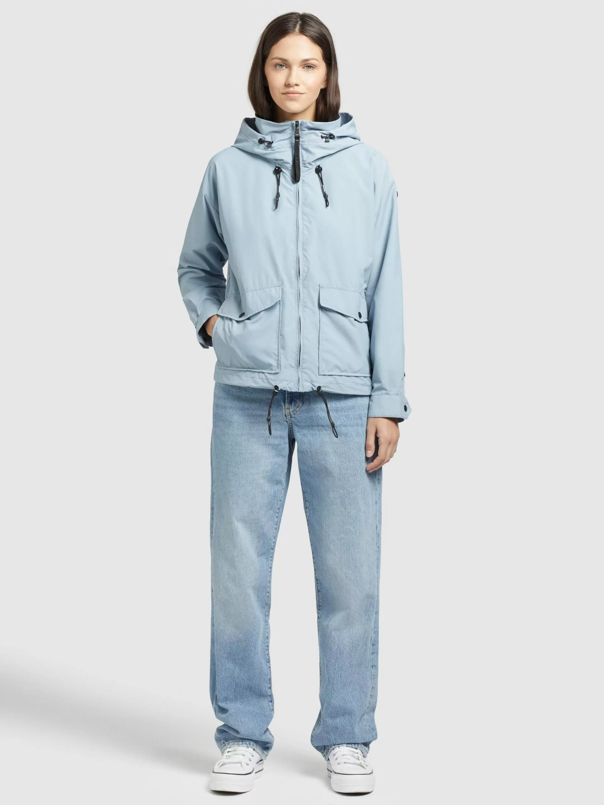 Khujo Vestes De Mi-saison Veste Mi-saison BLAIR Femme Bleu Clair 6 Khujo Vestes De Mi-saison Veste Mi-saison BLAIR Femme Bleu Clair – Image 4