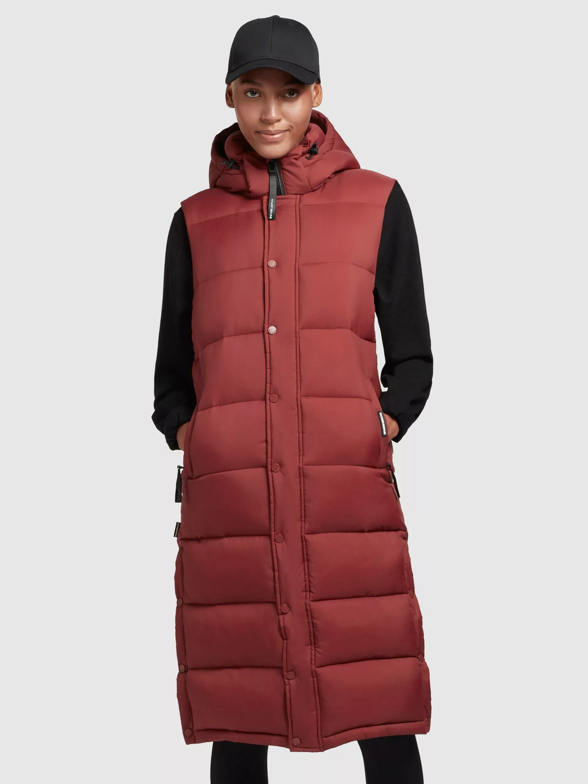 Khujo Vestes Sans Manches Gilet Magneta Femme Rouge Rouille 4 Khujo Vestes Sans Manches Gilet Magneta Femme Rouge Rouille â Image 2