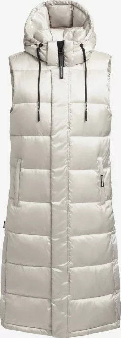 Khujo Vestes Sans Manches Gilet Tourin Femme Blanc Perle