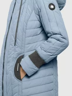 Khujo Manteaux De Mi-saison Manteau Mi-saison Jerry Femme Bleu Clair -Khujo Soldes Boutique c124e014bfea68e06f98ec04515142d8