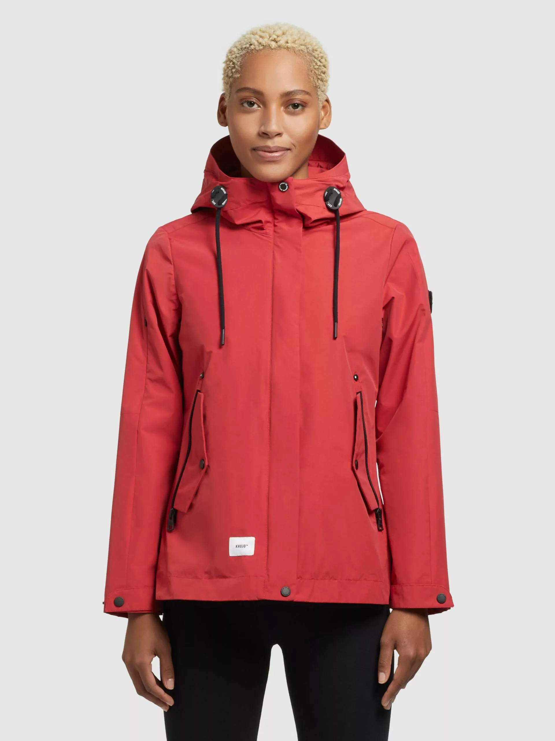 Khujo Vestes De Mi-saison Veste Mi-saison KAYA Femme Rouge 8 Khujo Vestes De Mi-saison Veste Mi-saison KAYA Femme Rouge – Image 6