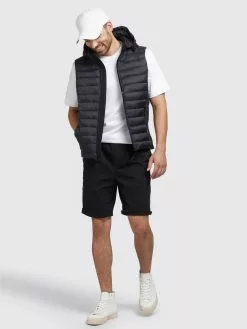 Khujo Vestes Sans Manches Gilet Homme Noir -Khujo Soldes Boutique c2bcc245037da82785c2a28d5617053b