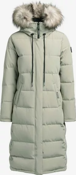 Khujo Manteaux Dhiver Manteau D’hiver LOLL Femme Vert Pastel