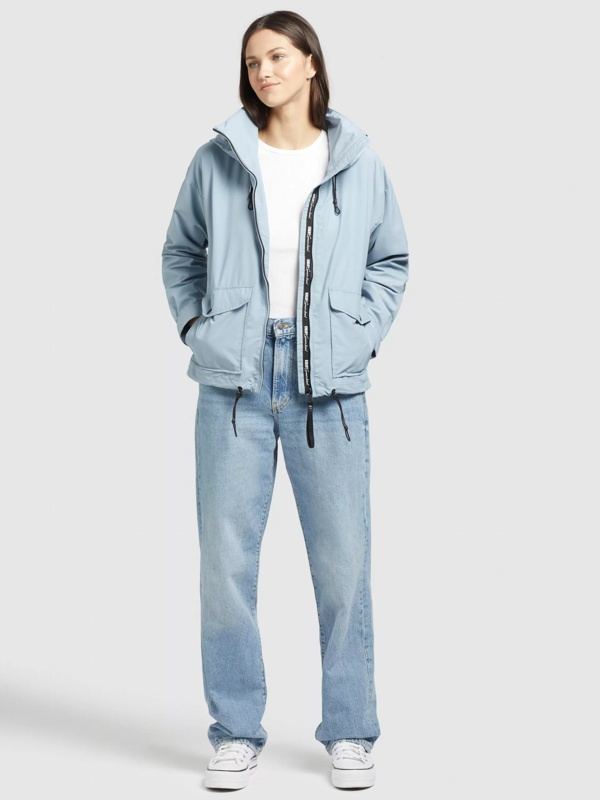 Khujo Vestes De Mi-saison Veste Mi-saison BLAIR Femme Bleu Clair 4 Khujo Vestes De Mi-saison Veste Mi-saison BLAIR Femme Bleu Clair – Image 2