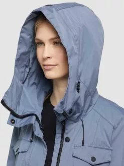 Khujo Parkas Parka Mi-saison ELST Femme Bleu -Khujo Soldes Boutique c9700c298446965676b08104afcd5573