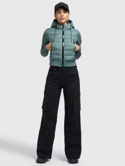 Khujo Vestes De Mi-saison Veste Mi-saison Dalis Matt Femme Jade -Khujo Soldes Boutique cb9474ea615c9df96b163ef5df0535f9