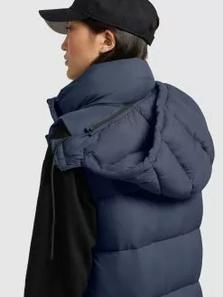 Khujo Vestes Sans Manches Gilet Tourin Femme Marine -Khujo Soldes Boutique ccb4afd27ccf336fbd00510c64203831