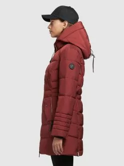 Khujo Manteaux Courts Manteau Mi-saison Amaray 3 Femme Rouge Rubis -Khujo Soldes Boutique cd3a2539c1daadab3a9083a8850536c9