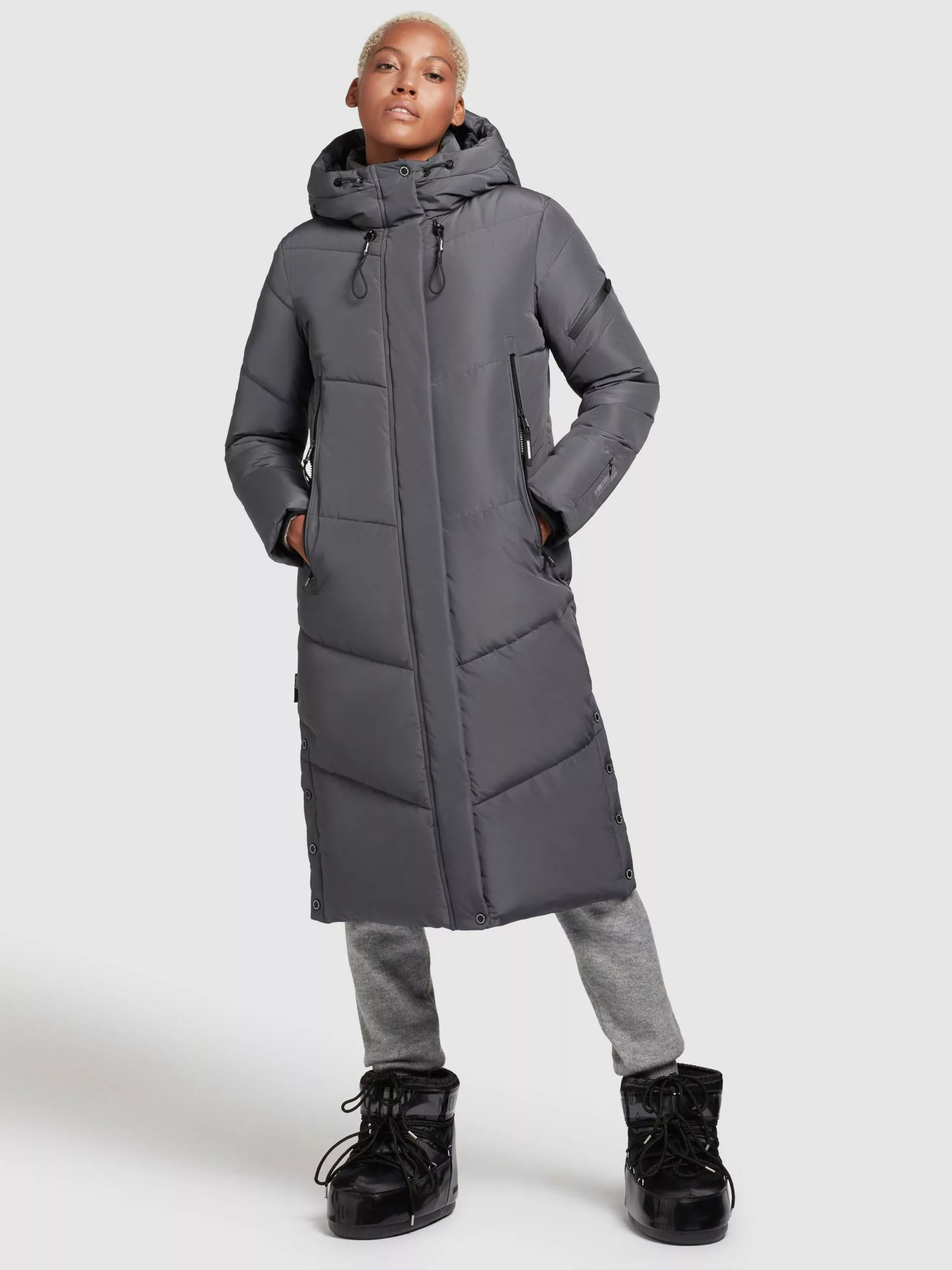 Khujo Manteaux De Mi-saison Manteau Mi-saison Femme Gris Basalte 4 Khujo Manteaux De Mi-saison Manteau Mi-saison Femme Gris Basalte â Image 2