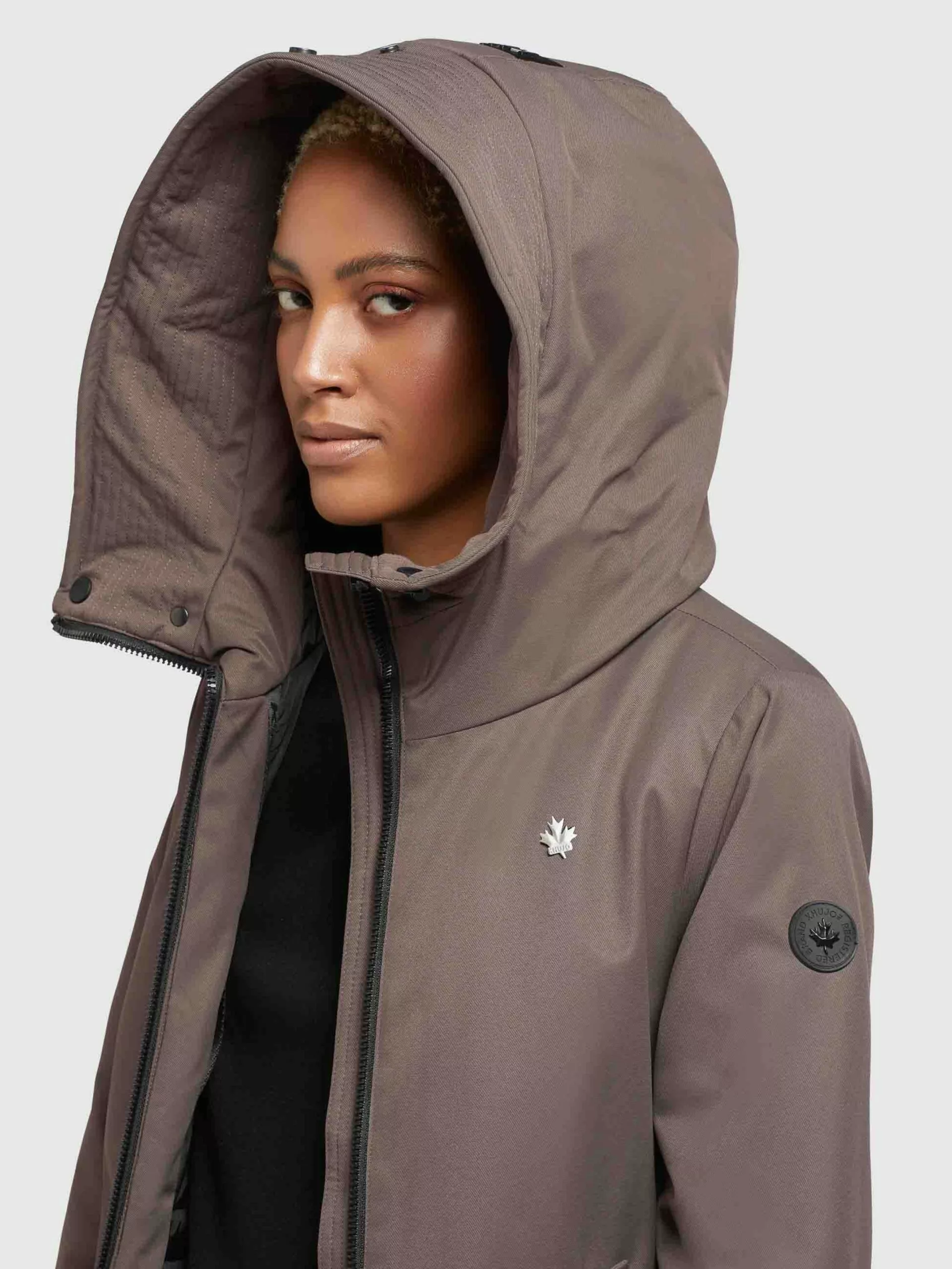 Khujo Manteaux De Mi-saison Manteau Mi-saison Lisad Femme Moka 9 Khujo Manteaux De Mi-saison Manteau Mi-saison Lisad Femme Moka â Image 7