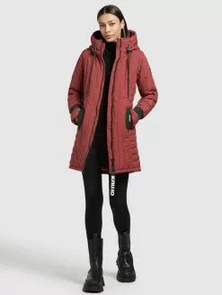 Khujo Vestes Dhiver Veste D’hiver Jerry Femme Rouge Rouille -Khujo Soldes Boutique e5046520f90213b3c47fd34a63cdc9b0