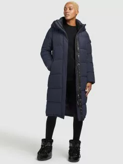 Khujo Manteaux Dhiver Manteau D’hiver TIONE Femme Bleu Marine -Khujo Soldes Boutique e5800cf4d841b8f365225f3d7efd83c5