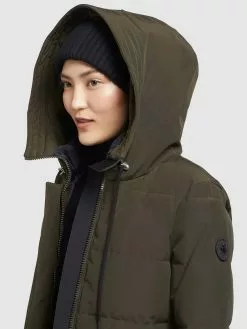 Khujo Manteaux Courts Manteau D’hiver Mats Femme Vert Foncé -Khujo Soldes Boutique e93abfbabbeec7fb9397732d6046c073