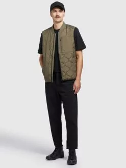 Khujo Vestes Sans Manches Gilet Liel Homme Olive -Khujo Soldes Boutique e9873c7bb0f9a1e7abcf626eb8e940bc