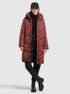 Khujo Manteaux Dhiver Manteau D’hiver Limetta Femme Rouge Rouille -Khujo Soldes Boutique efd1101481fdd8c7614267e370978997