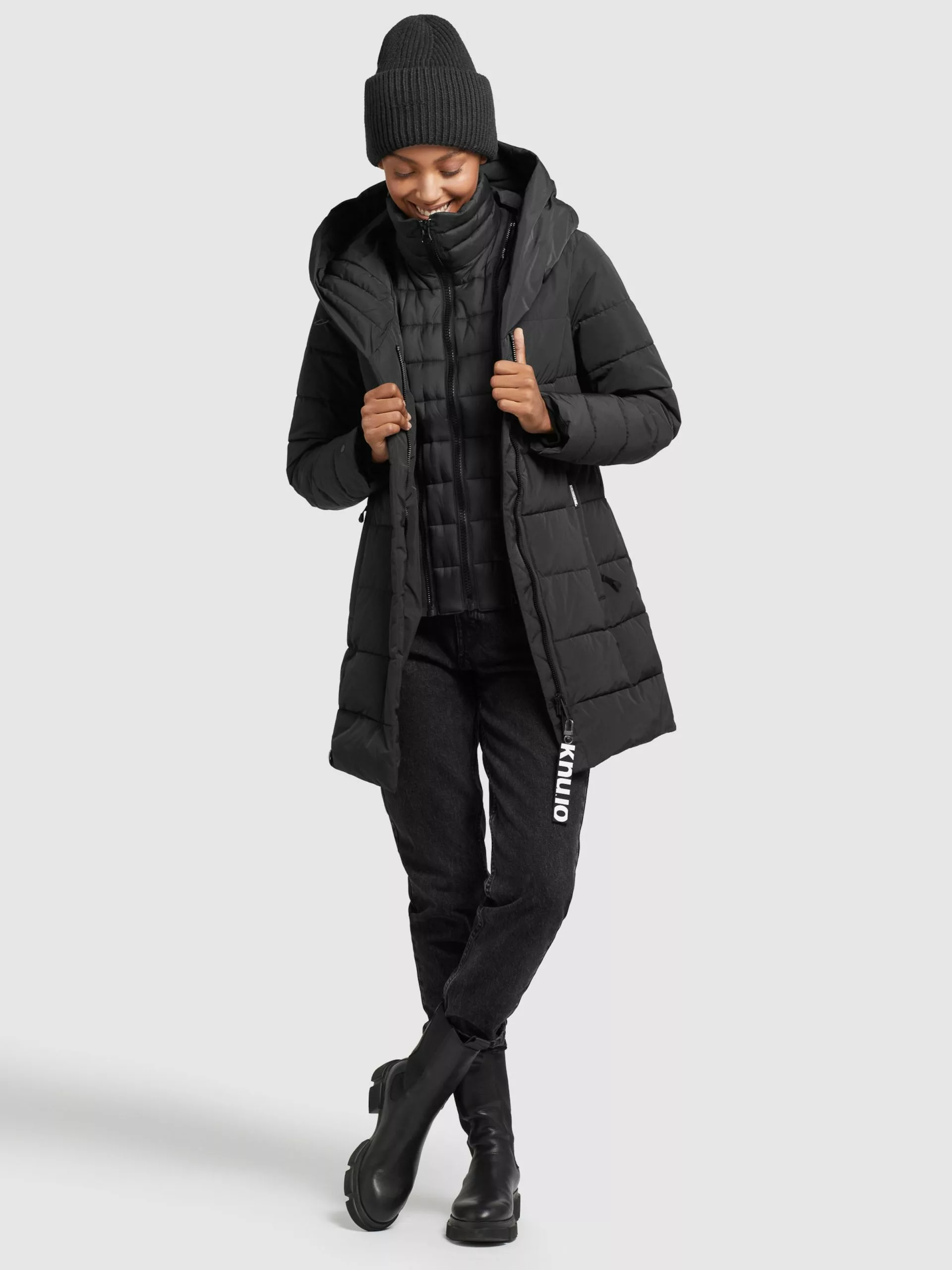 Khujo Manteaux Courts Manteau D’hiver Floyt Femme Noir 9 Khujo Manteaux Courts Manteau D’hiver Floyt Femme Noir – Image 7