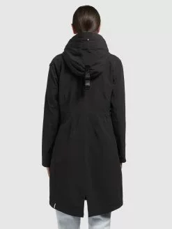 Khujo Parkas Parka Mi-saison Femme Noir -Khujo Soldes Boutique f55109525ff19c13f1e9375a44766b2e