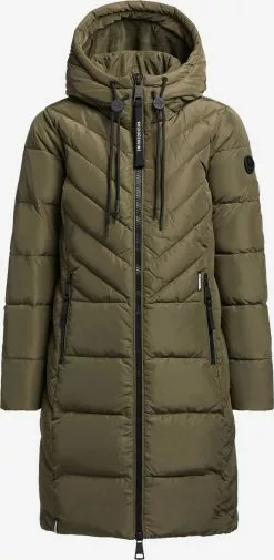 Khujo Manteaux Dhiver Manteau D’hiver MUGG Femme Olive