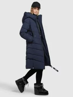 Khujo Manteaux De Mi-saison Manteau Mi-saison Klayd Femme Bleu Foncé -Khujo Soldes Boutique f8afbe97679593891da7bc3b593394bd