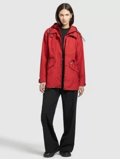 Khujo Parkas Parka Mi-saison FELINA Femme Rouge -Khujo Soldes Boutique fa946f692e98f8daa0a9caf6c18ee627