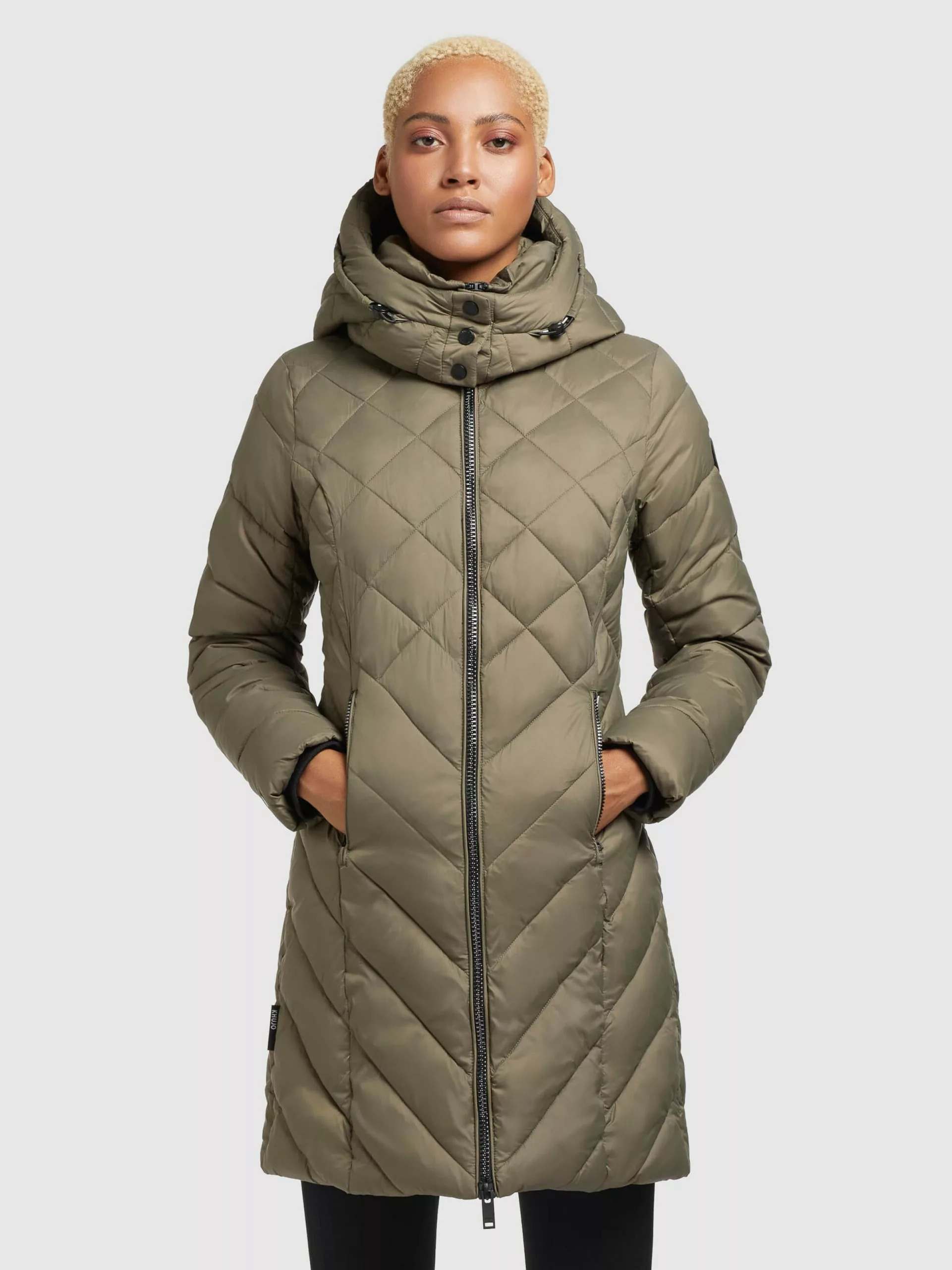 Khujo Manteaux De Mi-saison Manteau Mi-saison Aneth Femme Kaki 4 Khujo Manteaux De Mi-saison Manteau Mi-saison Aneth Femme Kaki – Image 2