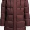 Khujo Manteaux Dhiver Manteau D’hiver Julina Femme Rouge Foncé