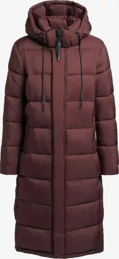 Khujo Manteaux Dhiver Manteau Dâhiver Julina Femme Rouge FoncĂ©